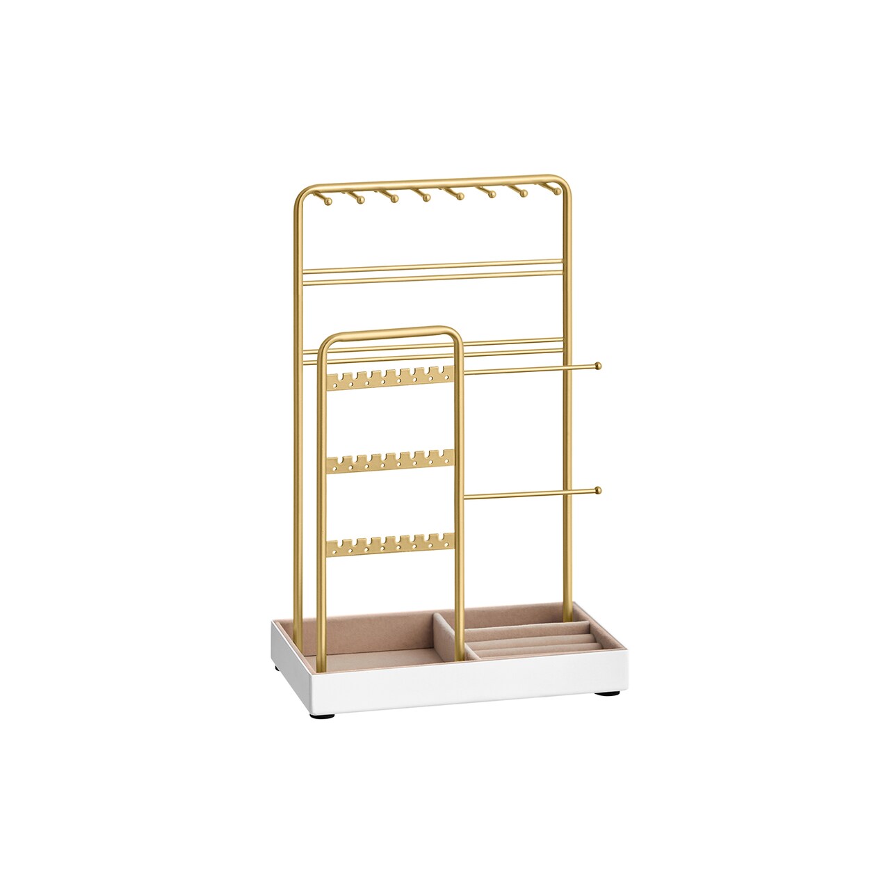Jewelry Stand Organizer Velvet Base Necklace Holder Earring Bracelet Display Rack Space Saving Jewelry Storage For Women